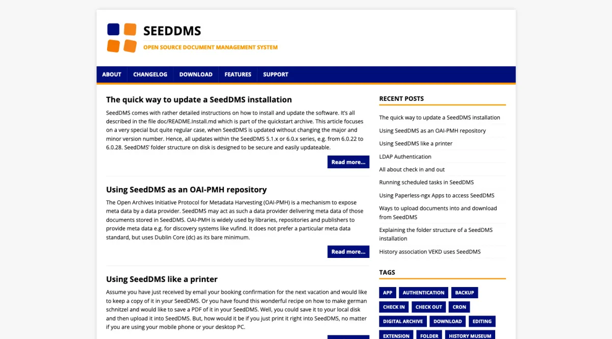 Interface SeedDMS : fonctionnalités, prix, alternatives