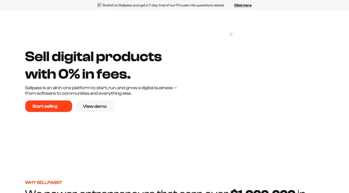Interface Sellpass : fonctionnalités, prix, alternatives