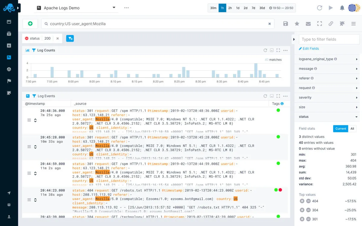 Interface Sematext Cloud: image, ergonomie, alternatives Interface Sematext Cloud: image, ergonomie, alternatives