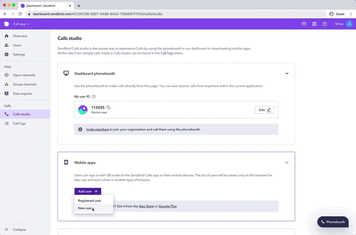 Interface SendBird: fonctionnalités, prix, alternatives