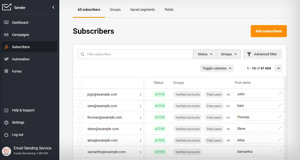 Interface Sender: fonctionnalités, prix, alternatives