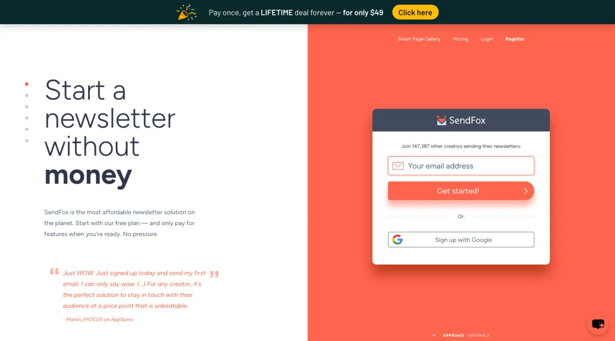 Interface SendFox - Plus exclusive : fonctionnalités, prix, alternatives Interface SendFox - Plus exclusive : fonctionnalités, prix, alternatives