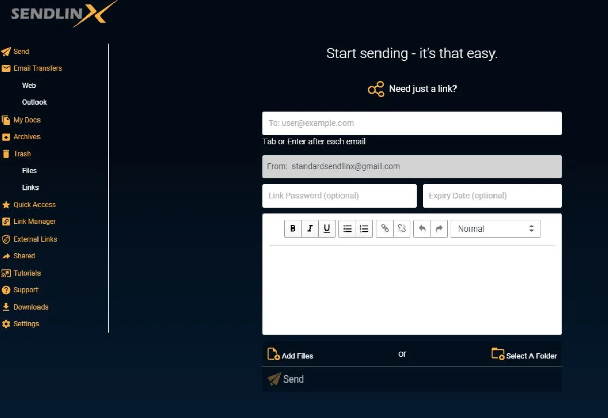 Notre avis sur Sendlinx : un logiciel de stockage / partage fichiers à découvrir