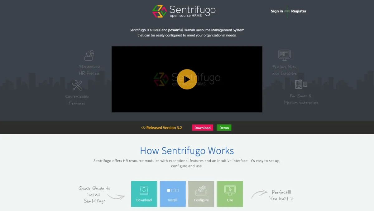 Interface Sentrifugo : fonctionnalités, prix, alternatives Interface Sentrifugo : fonctionnalités, prix, alternatives