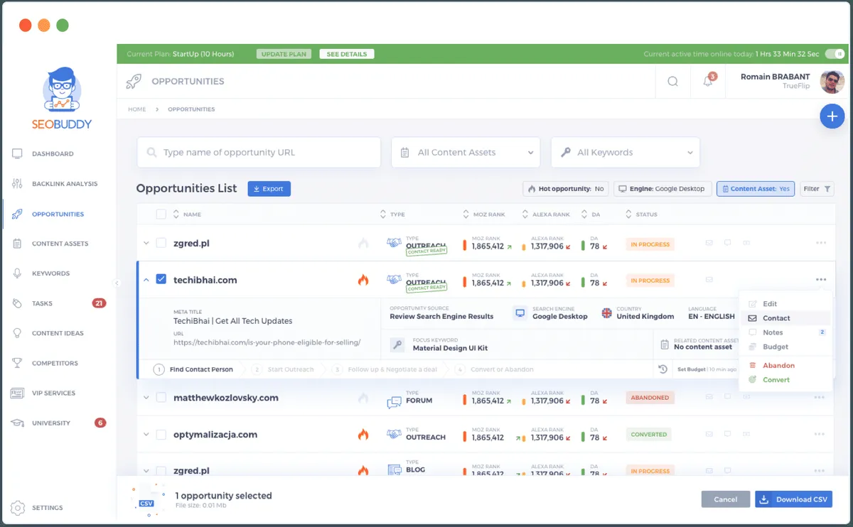Notre avis sur SEO Buddy : un logiciel de référencement gratuit (SEO: search engine optimization) à découvrir