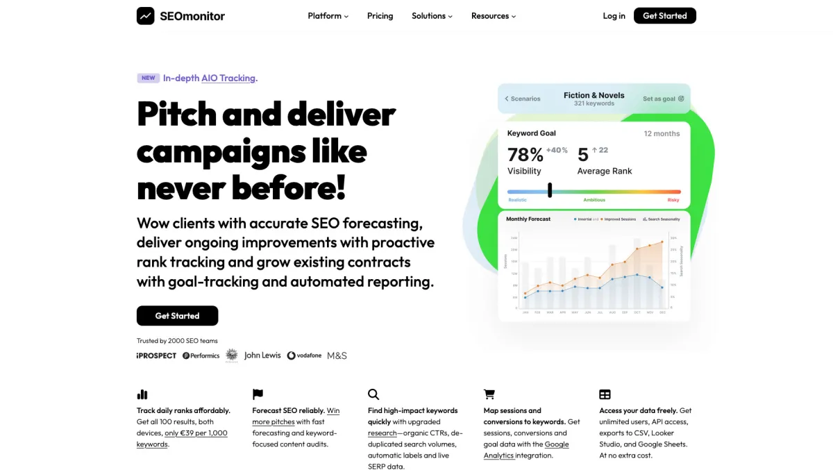 Interface SEO Monitor : fonctionnalités, prix, alternatives