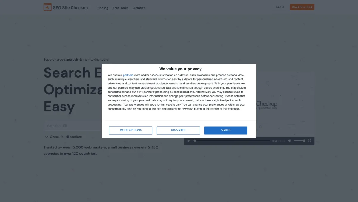 Interface SEO Sitecheckup : fonctionnalités, prix, alternatives Interface SEO Sitecheckup : fonctionnalités, prix, alternatives