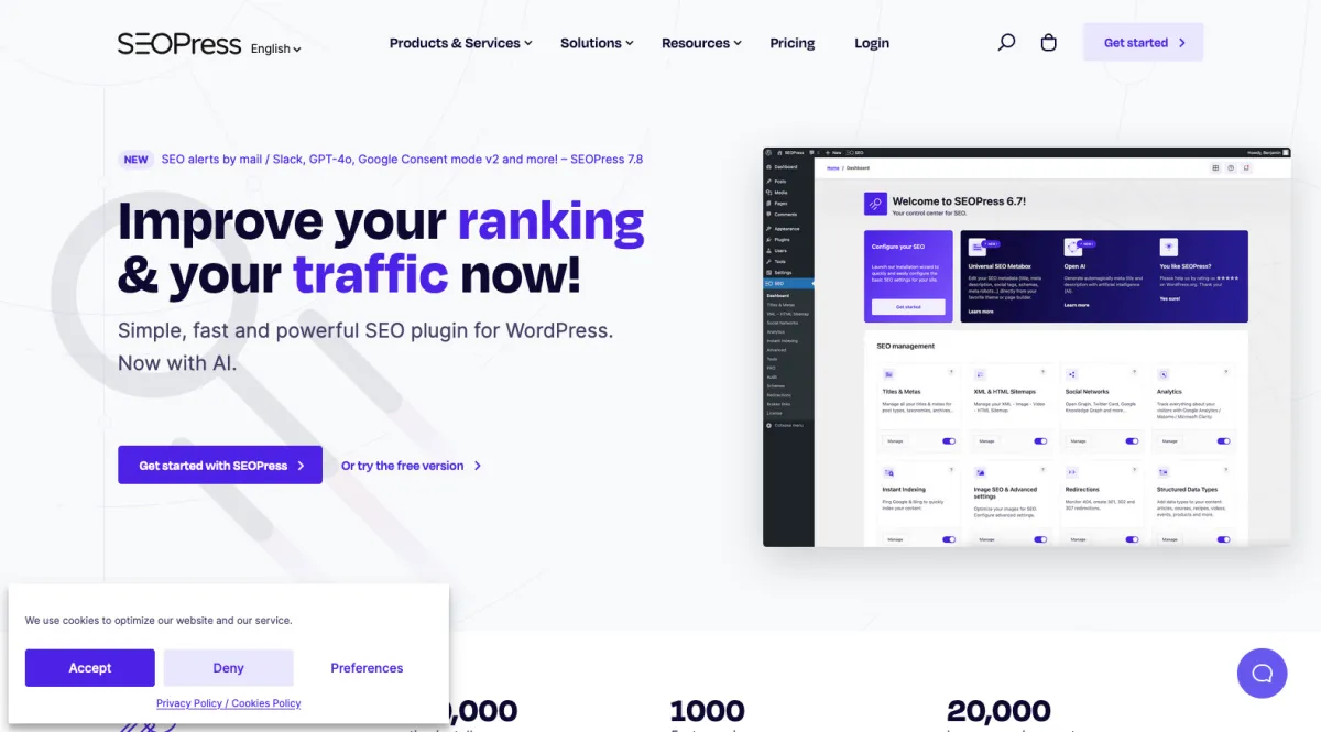 Interface SEOPress : fonctionnalités, prix, alternatives