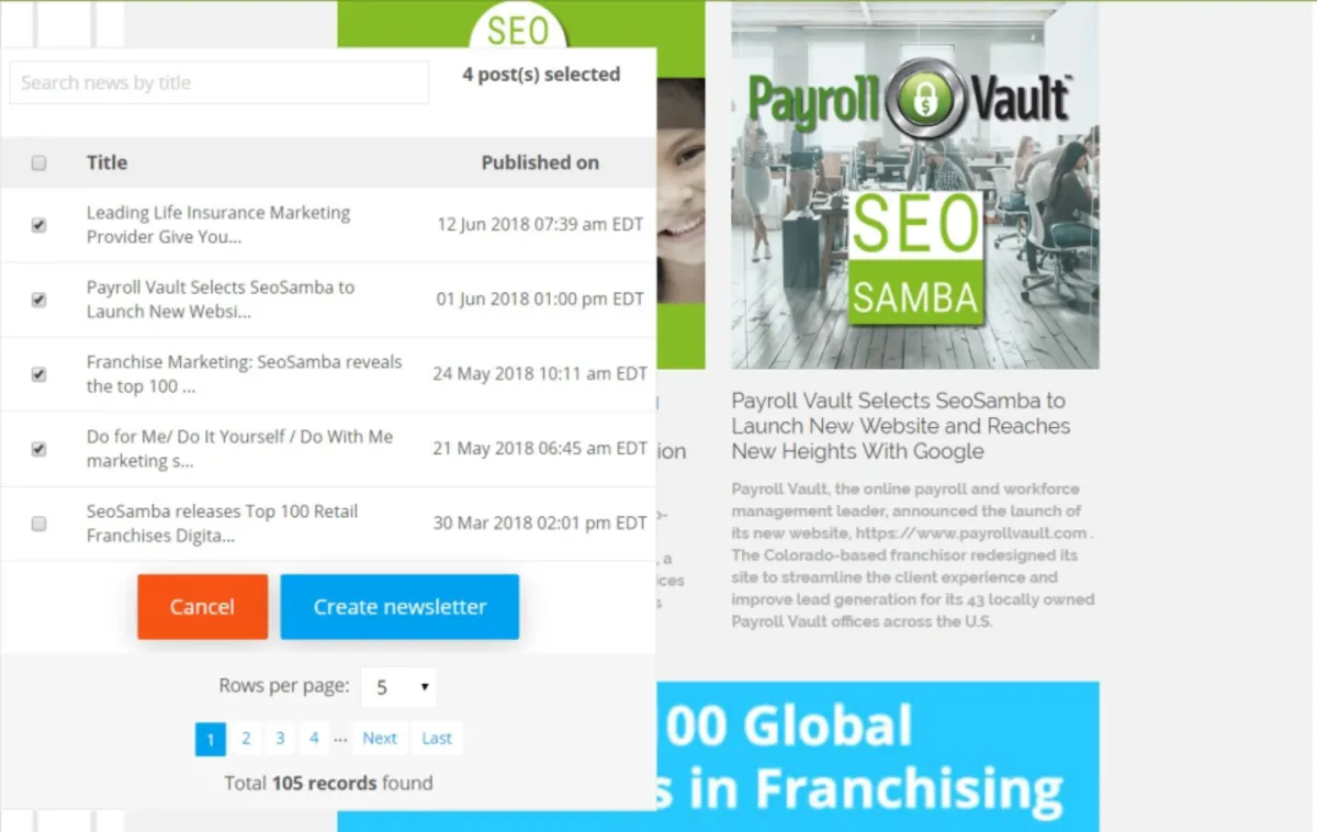 Notre avis sur SeoSamba Email Marketing : un logiciel d'emailing et newsletters (marketing par email) à découvrir