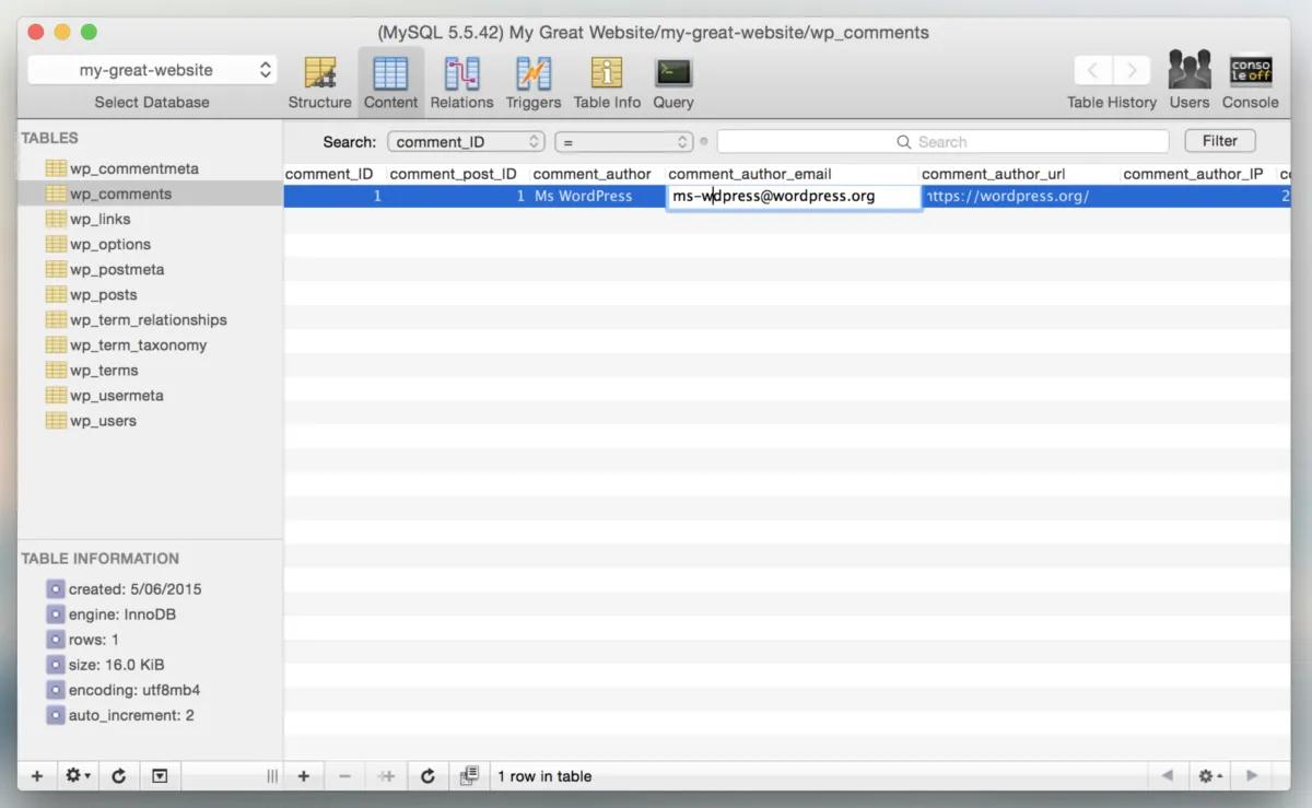 Interface Sequel Pro: image, ergonomie, alternatives Interface Sequel Pro: image, ergonomie, alternatives