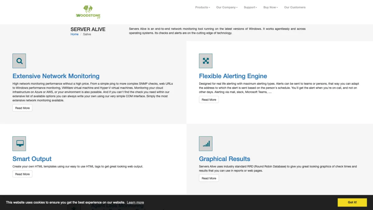Interface Servers Alive : fonctionnalités, prix, alternatives