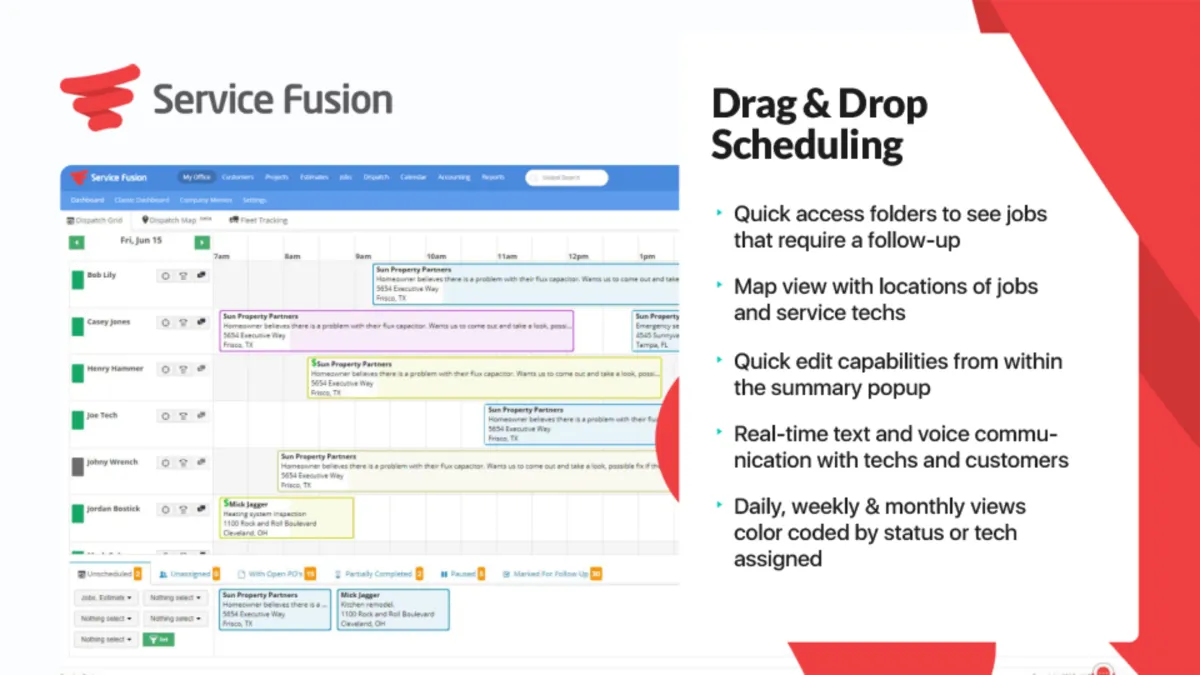 Interface Service Fusion: fonctionnalités, prix, alternatives