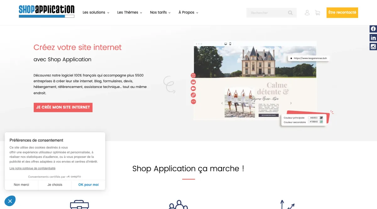 Interface Shop Application : fonctionnalités, prix, alternatives
