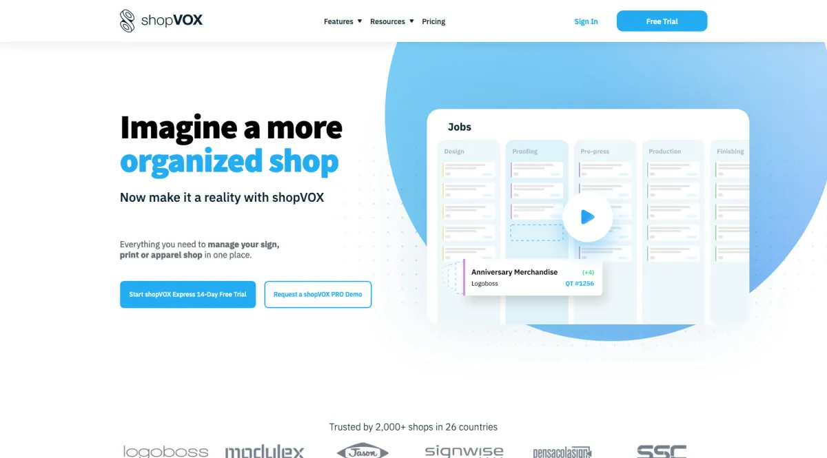 Notre avis sur Shopvox : un logiciel MES (exécution de la fabrication) à découvrir