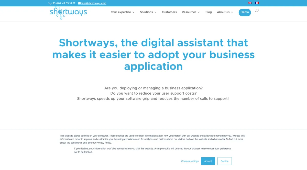 Interface Shortways : fonctionnalités, prix, alternatives