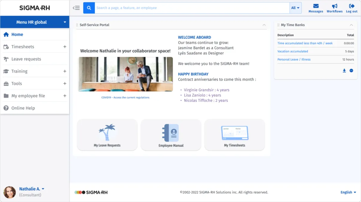 Notre avis sur SIGMA-RH : un logiciel SIRH (système d'information des ressources humaines) à découvrir