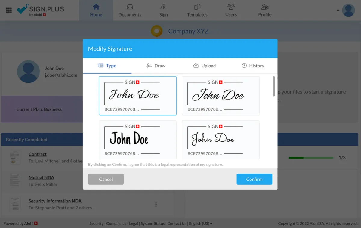 Interface SIGN.PLUS: fonctionnalités, prix, alternatives
