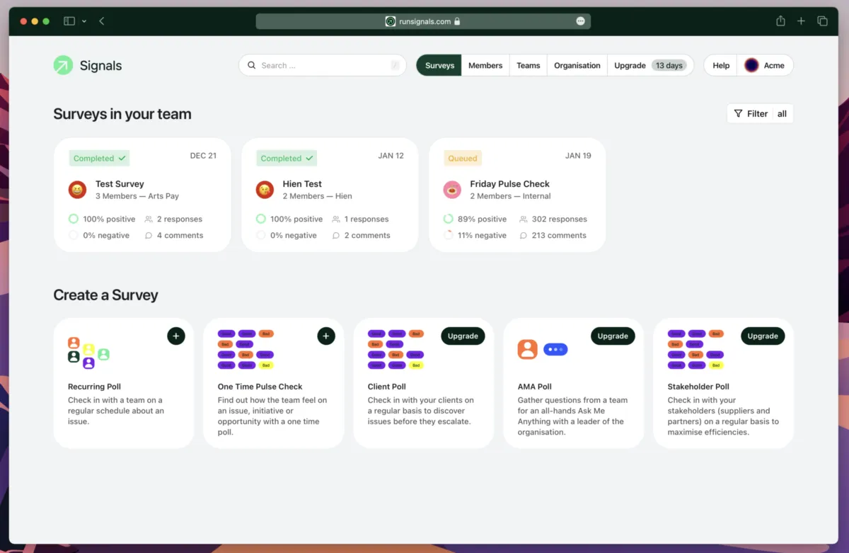 Interface Signals: fonctionnalités, prix, alternatives