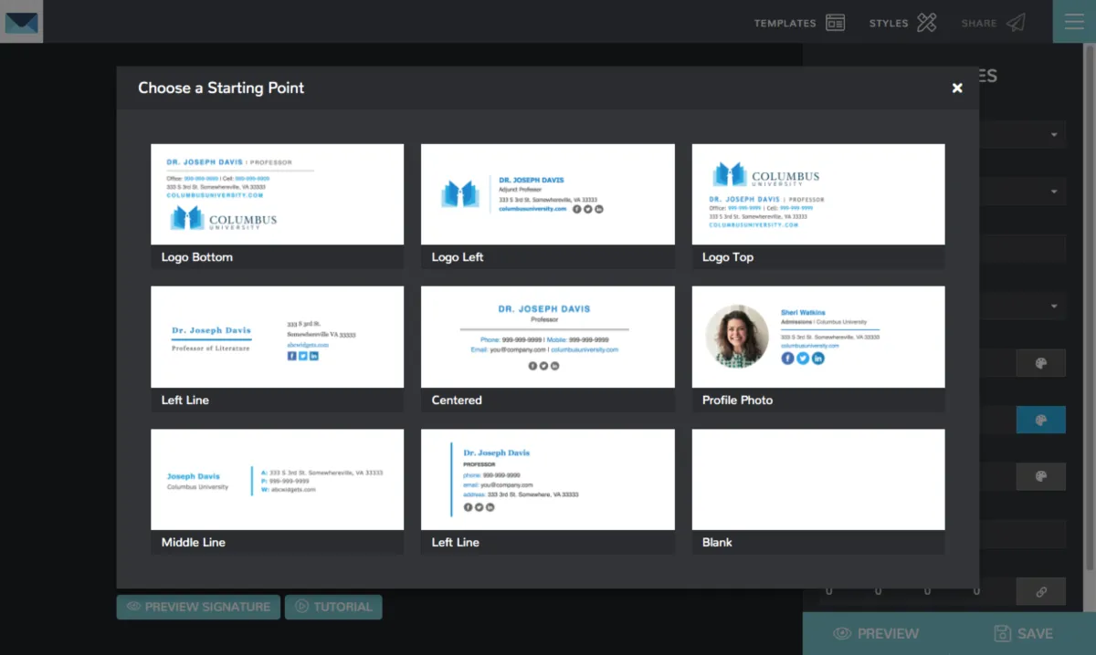 Interface Signature.email: fonctionnalités, prix, alternatives
