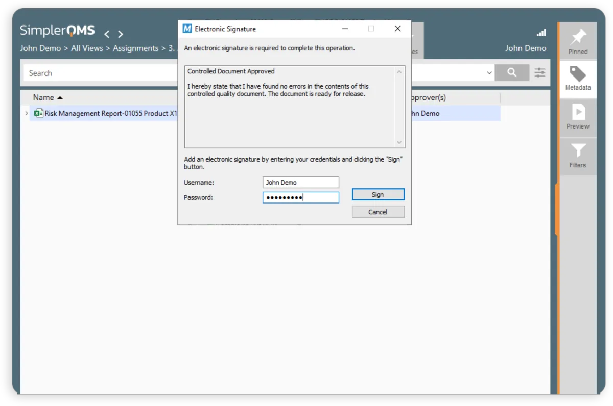 Interface SimplerQMS: image, ergonomie, alternatives