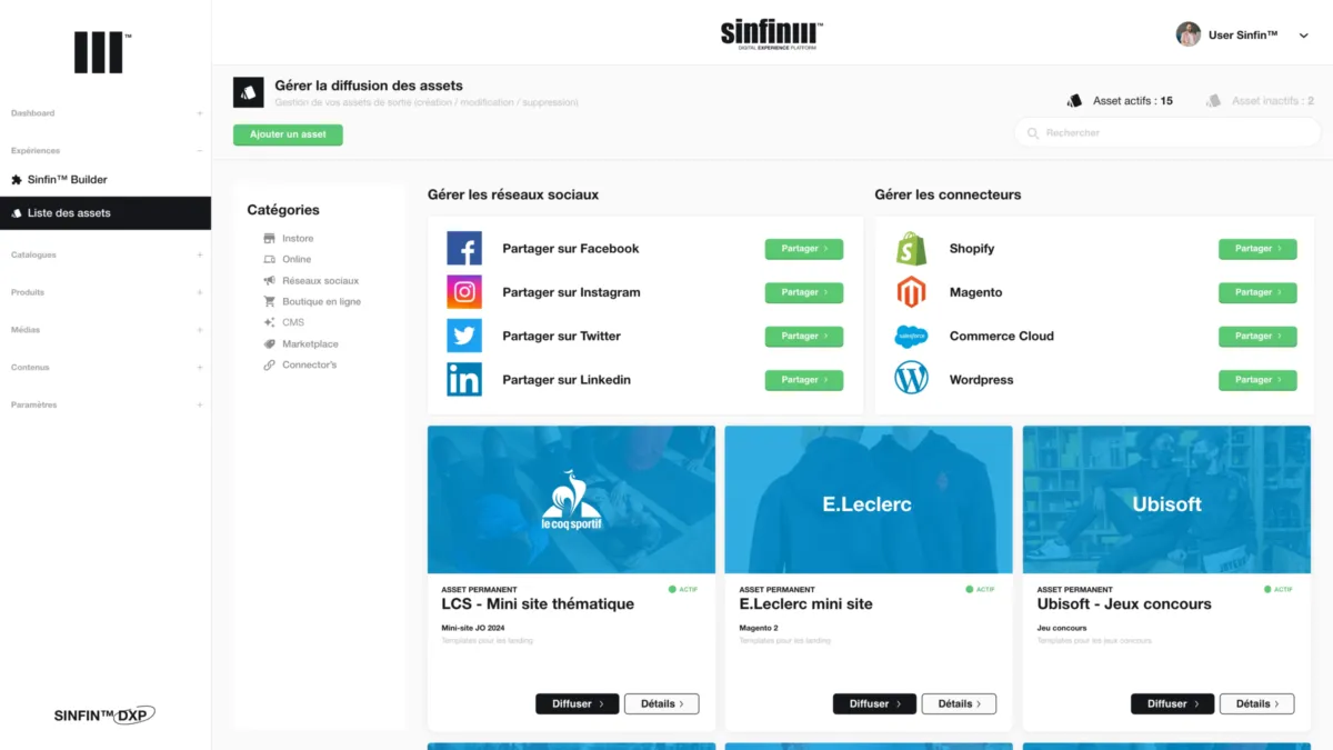Interface Sinfin: fonctionnalités, prix, alternatives