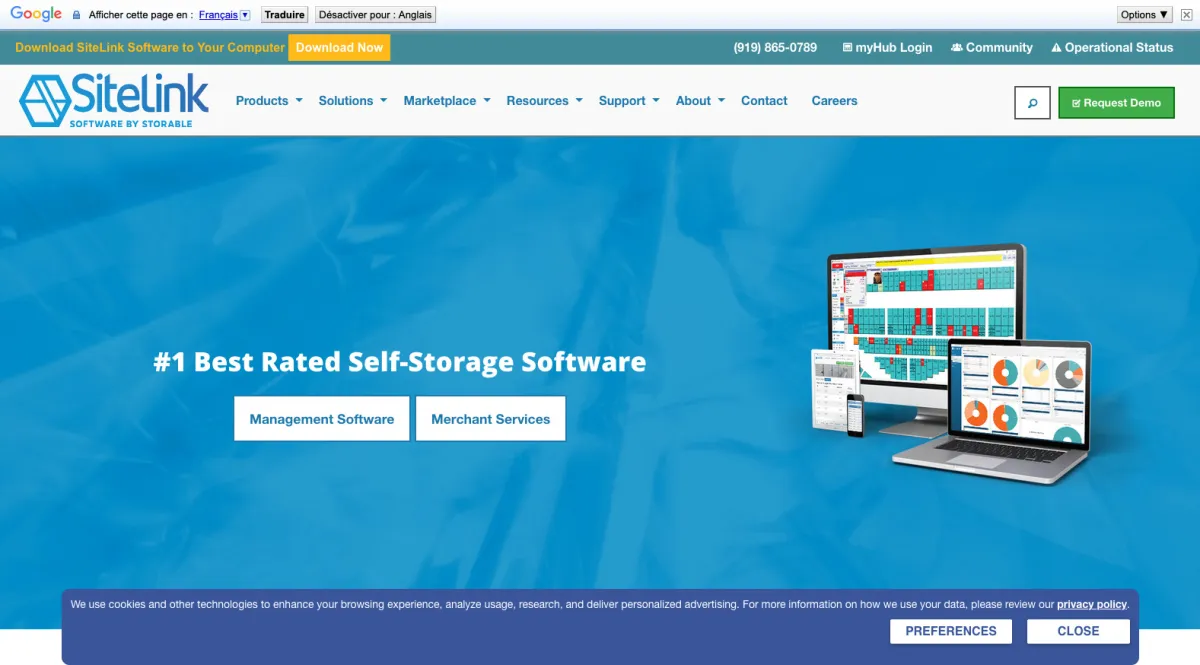 Interface Sitelink Web Edition : fonctionnalités, prix, alternatives