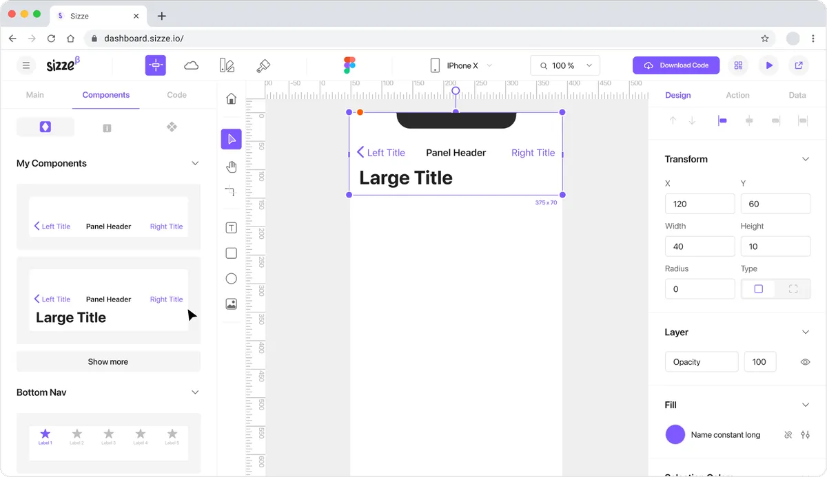 Interface Sizze: fonctionnalités, prix, alternatives