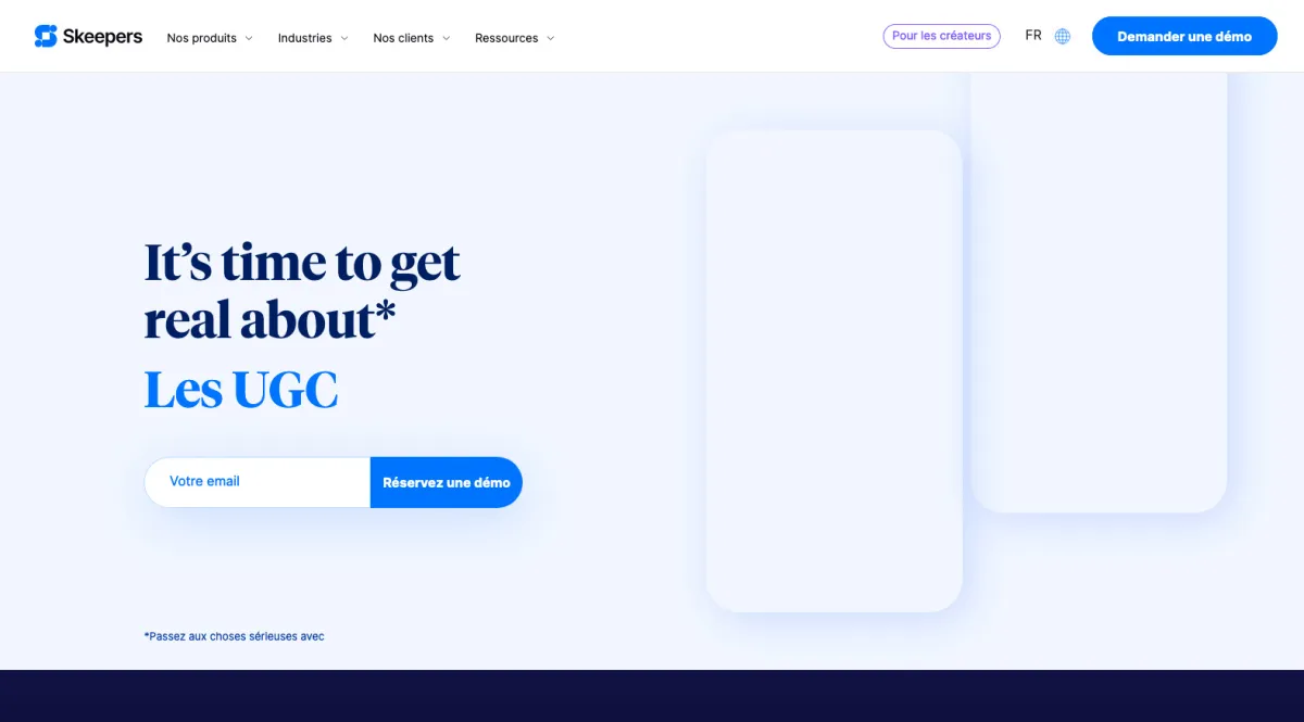 Interface Skeepers Consumer Videos : fonctionnalités, prix, alternatives