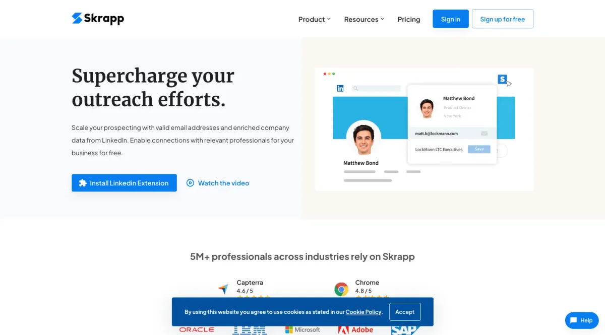 Interface Skrapp : fonctionnalités, prix, alternatives