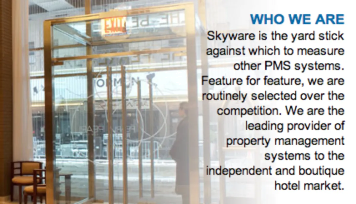 Notre avis sur Skyware : un logiciel de gestion hôtelière (PMS: property management system) à découvrir