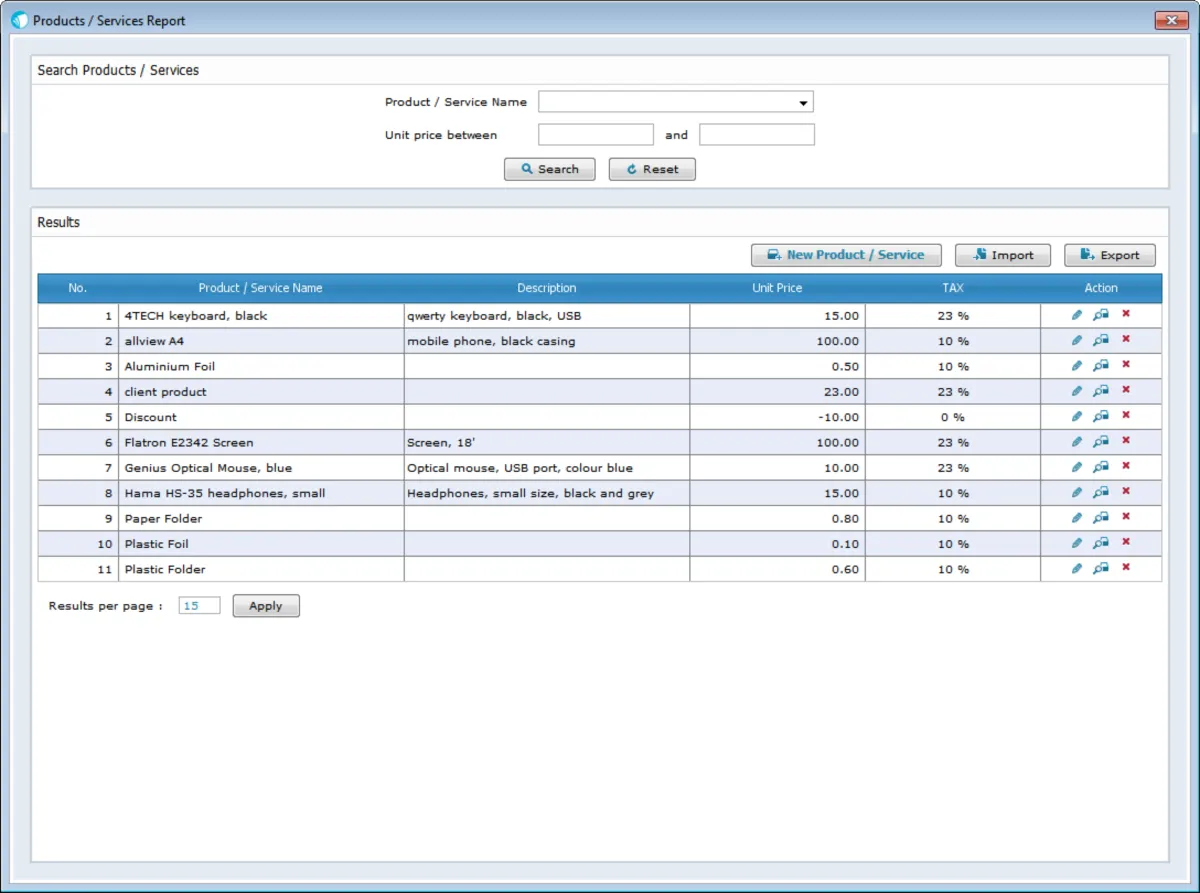 Interface Sleek Bill: fonctionnalités, prix, alternatives