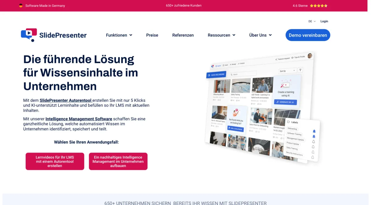 Interface Slidepresenter : fonctionnalités, prix, alternatives