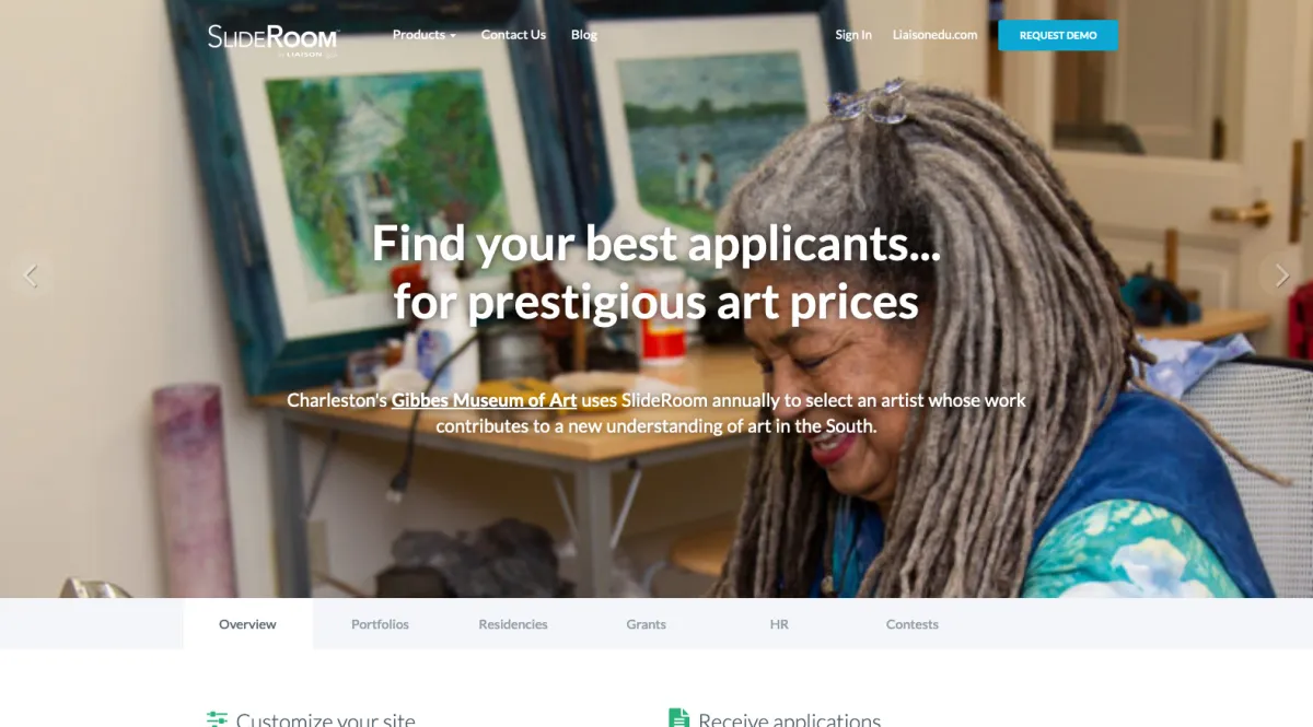 Interface SlideRoom : fonctionnalités, prix, alternatives