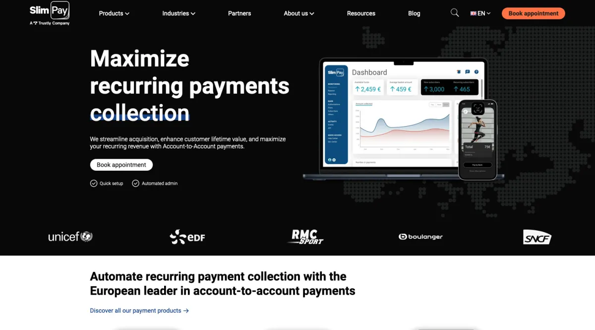 Interface Slimpay : fonctionnalités, prix, alternatives Interface Slimpay : fonctionnalités, prix, alternatives