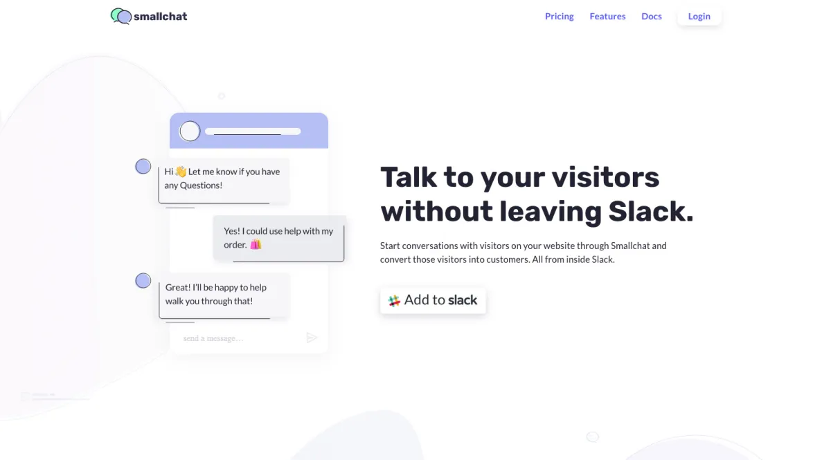 Interface Smallchat : image, ergonomie, alternatives
