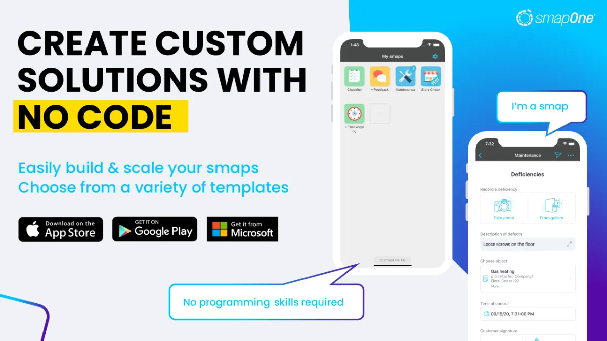 Notre avis sur smapOne : un logiciel de développement d'applications (app builder) à découvrir