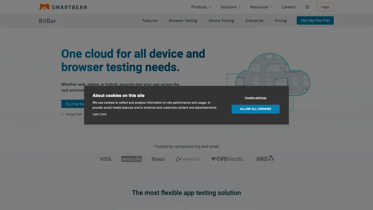 Interface SmartBear TestComplete Mobile : fonctionnalités, prix, alternatives
