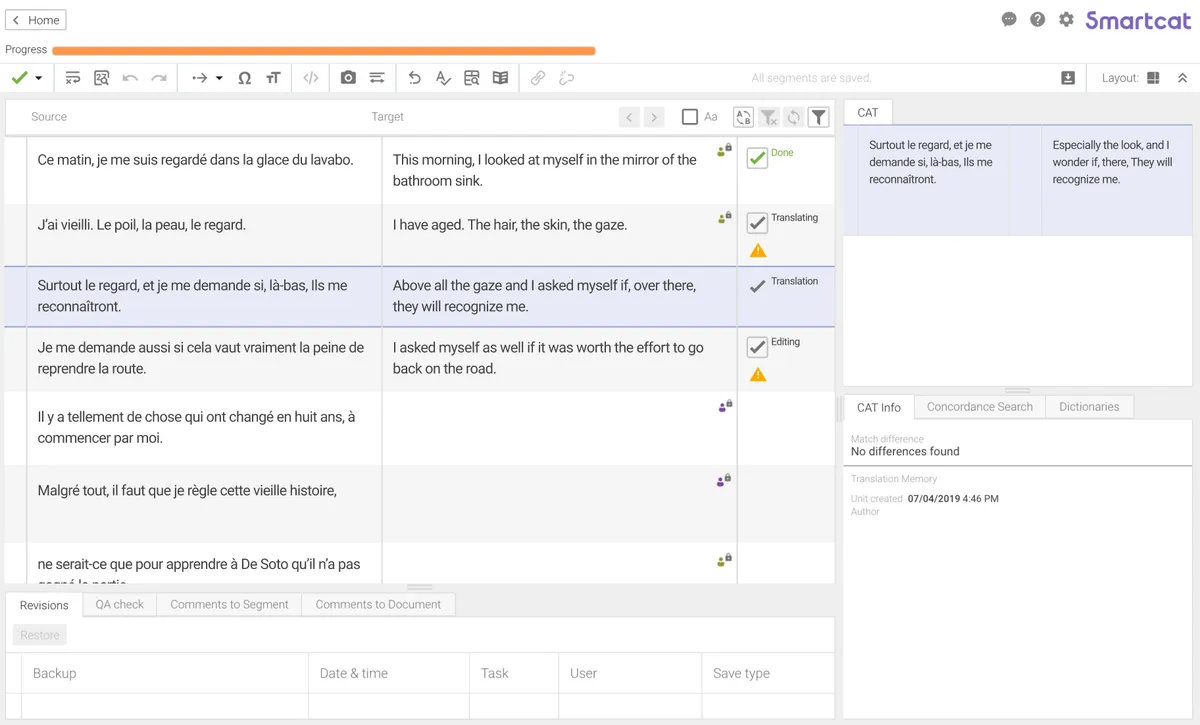 Notre avis sur smartCat : un logiciel de traduction à découvrir Notre avis sur smartCat : un logiciel de traduction à découvrir