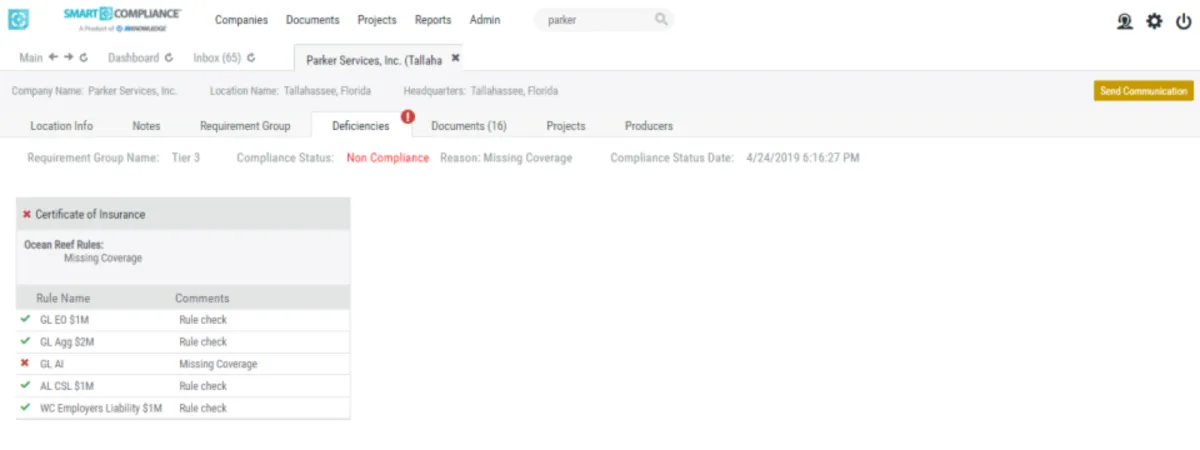 Interface SmartCompliance: image, ergonomie, alternatives