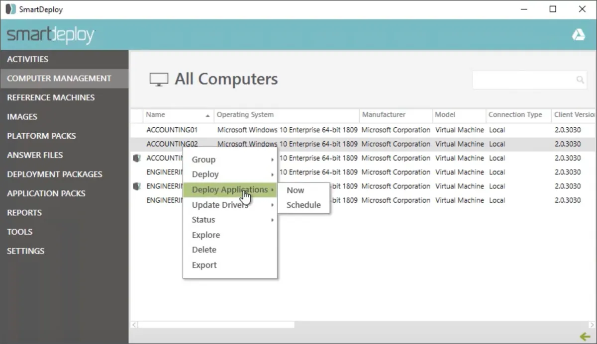 Interface SmartDeploy: fonctionnalités, prix, alternatives
