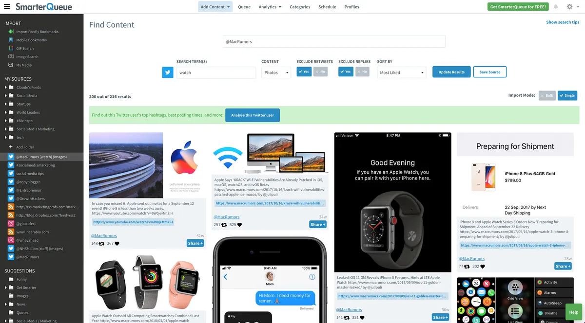Interface SmarterQueue: fonctionnalités, prix, alternatives