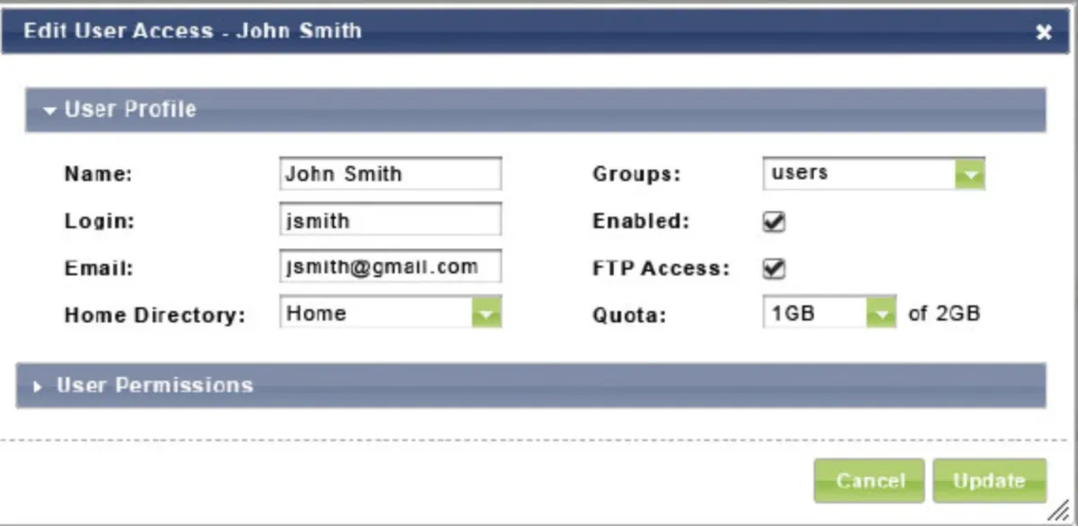Interface SmartFile: fonctionnalités, prix, alternatives