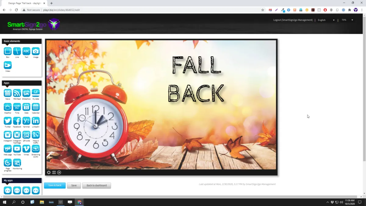 Interface SmartSign2go: image, ergonomie, alternatives