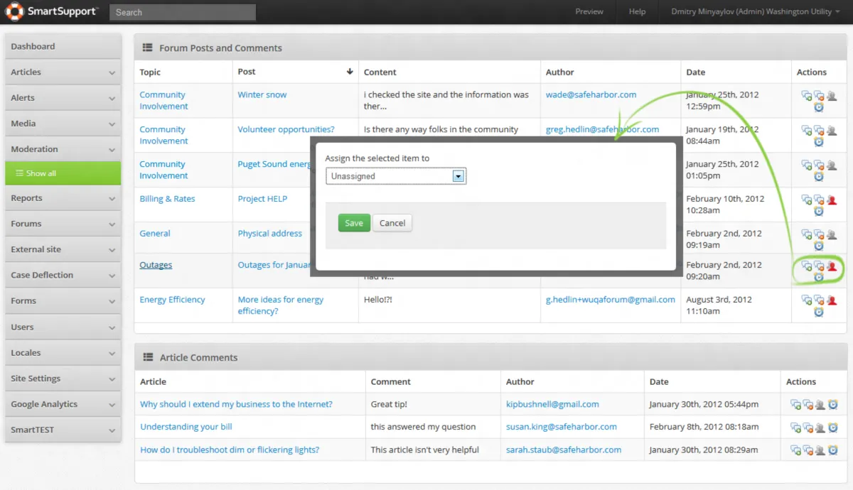 Interface SmartSupport: fonctionnalités, prix, alternatives