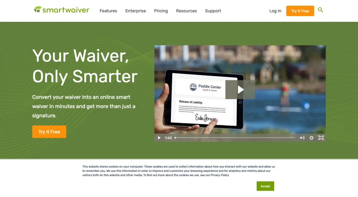 Interface Smartwaiver : fonctionnalités, prix, alternatives