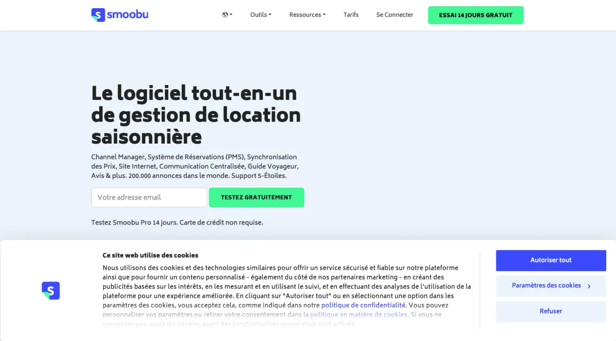 Interface Smoobu : fonctionnalités, prix, alternatives