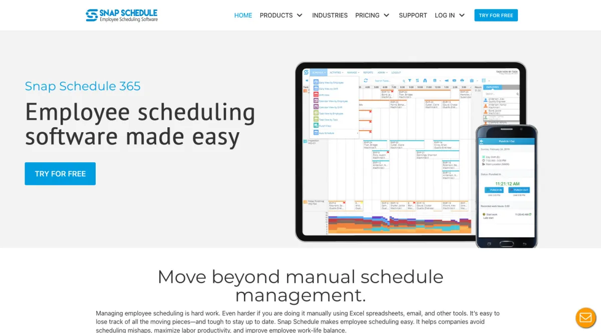 Interface Snap Schedule : image, ergonomie, alternatives Interface Snap Schedule : image, ergonomie, alternatives