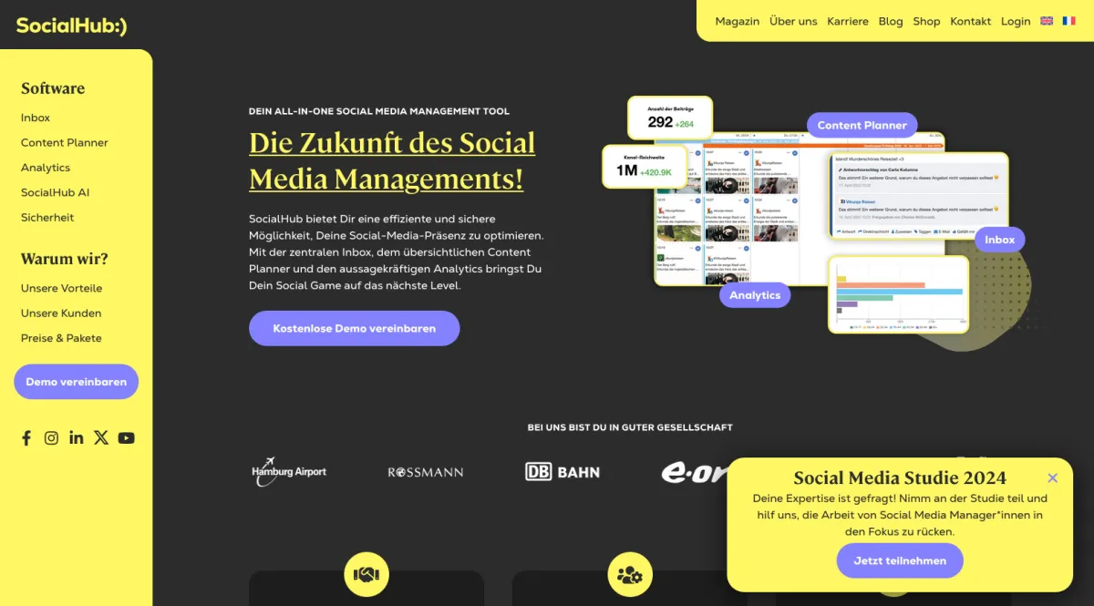 Interface SocialHub : image, ergonomie, alternatives Interface SocialHub : image, ergonomie, alternatives