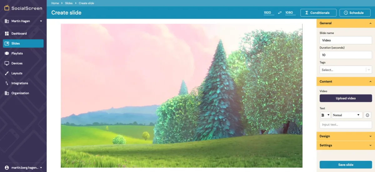 Interface SocialScreen: image, ergonomie, alternatives