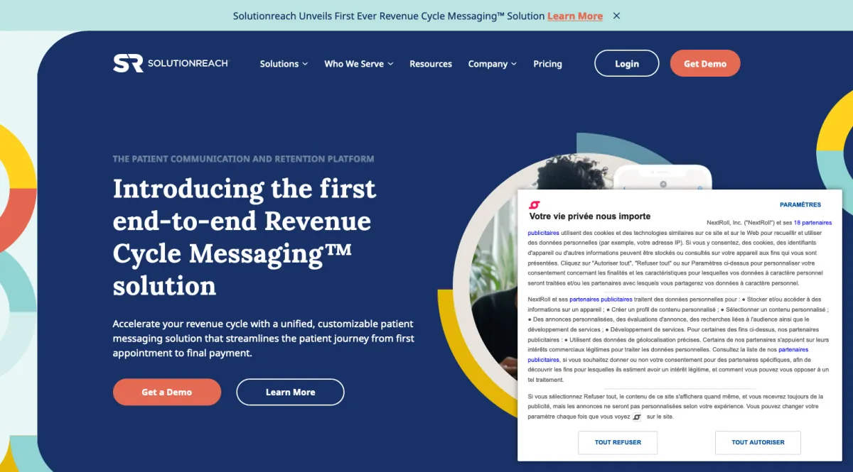 Interface Solutionreach : fonctionnalités, prix, alternatives